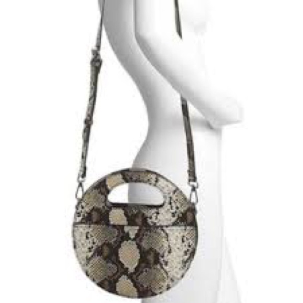 Enzo Angiolini • Snakeskin Crossbody Bag • Brown, Tan & White •